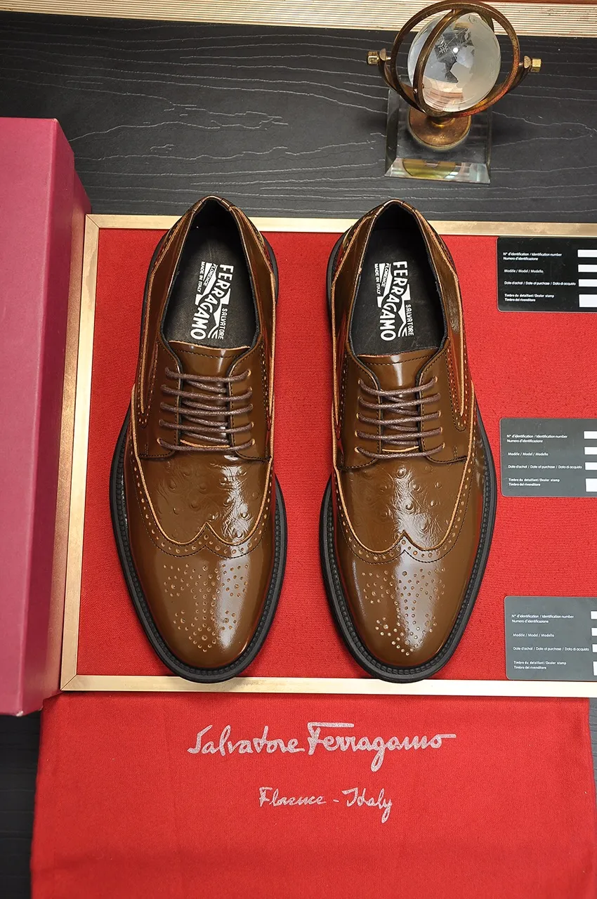 Men's shoes 💰720💶 [Ferragamo/Ferragamo] The latest model in the counter. Original imported open-sided high-quality cowhide hand-woven + imported 🐂 cowhide + original luxury metal buckle + original combination outsole. Comparison without pressure 38--45 (45 custom-made)